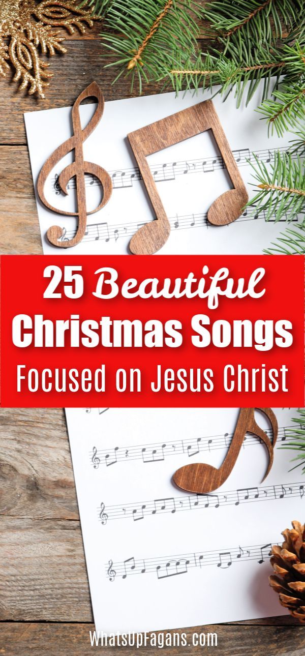 christmas music with the title 25 beautiful christmas songs focused on jesus's crist