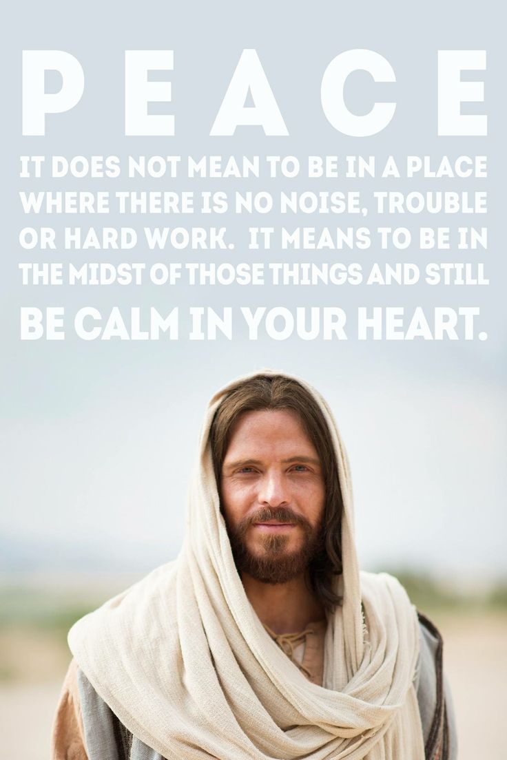 a man with a beard wearing a blanket around his neck and the words peace above him