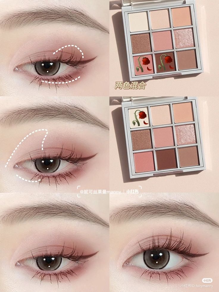 Kpop Idol Makeup Look, Aesthetic Park, Asian Makeup Tutorials, Membentuk Alis, Bentuk Alis, Mekap Mata, Subtle Makeup, Cute Eye Makeup, Doll Eye Makeup