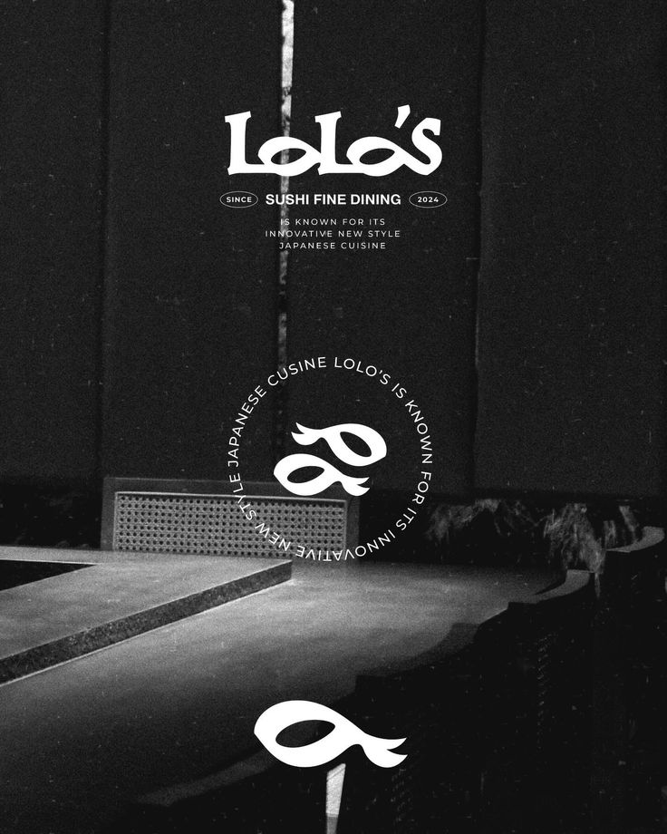 black and white photo of an advertisement for lolo's