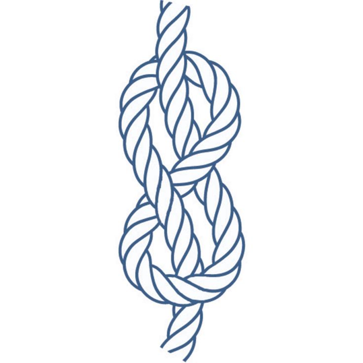 an image of a knot that is tied in the middle of it's rope