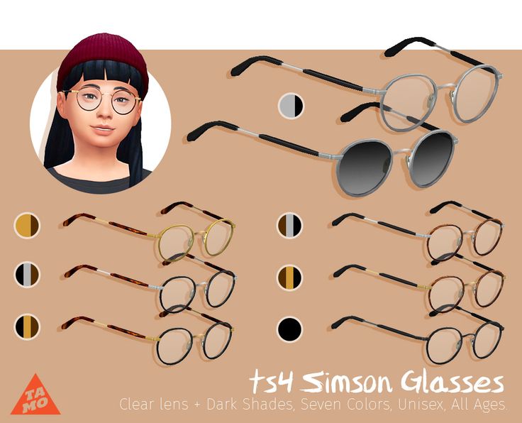 the glasses are all different colors and sizes, but one is for each woman's face