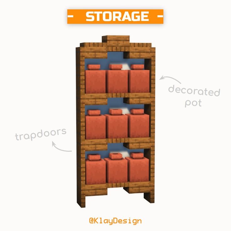 an image of a book shelf with red couches on it and the words storage above it