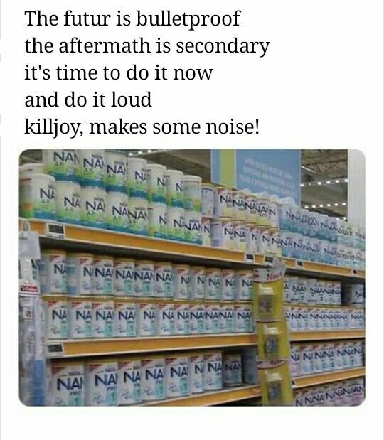 an image of a store shelf with many cans of water on it and the caption reads, you ready? lets go >