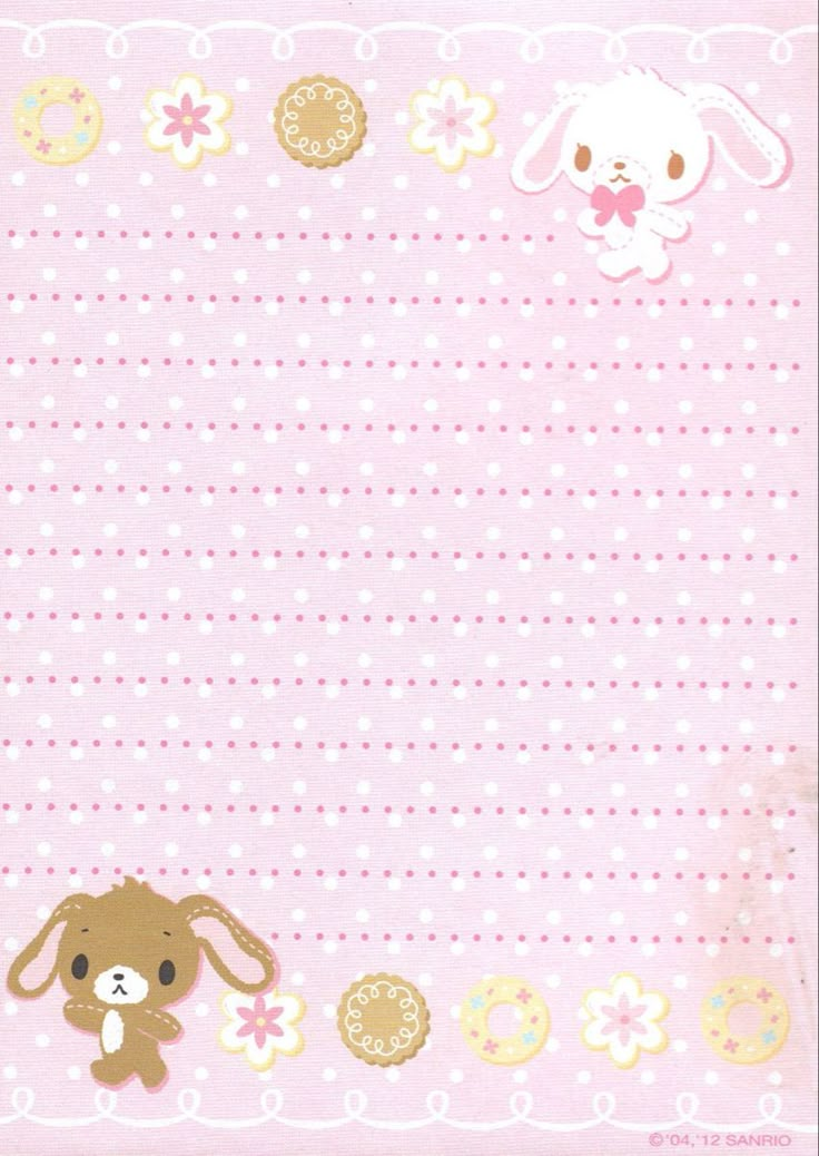 a pink background with an animal and bunny on it