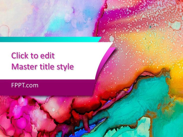 colorful fluid paint with the text click to edit master title style