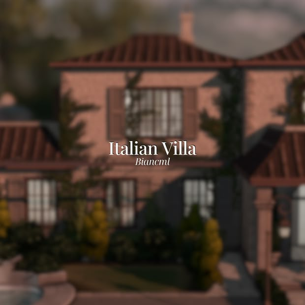 the italian villa is surrounded by greenery