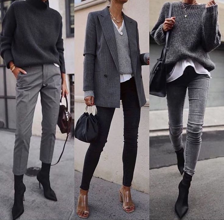 Grey And White Outfits, Night Out Looks, Fashion Week Trends, Clothing Tips, 2020 Style, Cool Winter, Outfits Woman, Minimal Classic, Fall And Winter Fashion