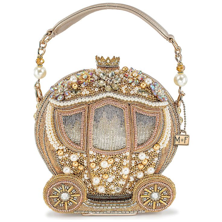 Transform into a modern-day princess with our magical carriage handbag. Channel your inner queen and indulge in luxury with this top handle handbag fit for fairy tale dreams. Mary Frances Bags, Mary Frances Handbags, Novelty Handbags, Novelty Purses, Big Handbags, Regal Design, Mary Frances, Perfect Purse, Bridal Clutch