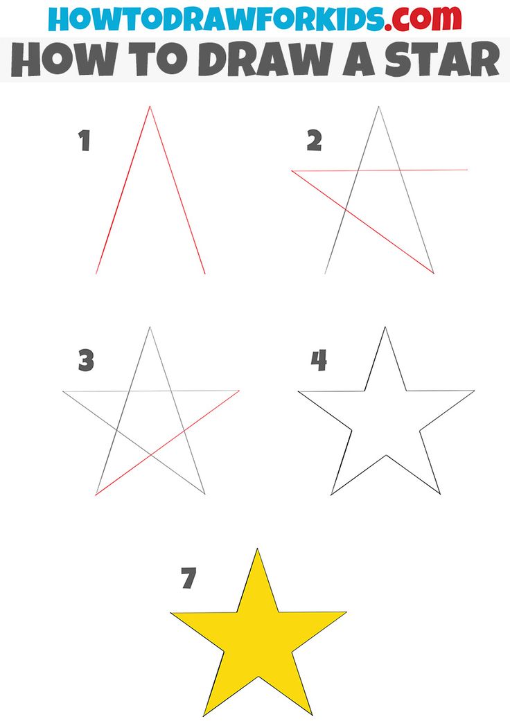 how to draw a star for kids