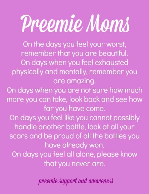 a poem that says,'prene moms on the day you feel your worst