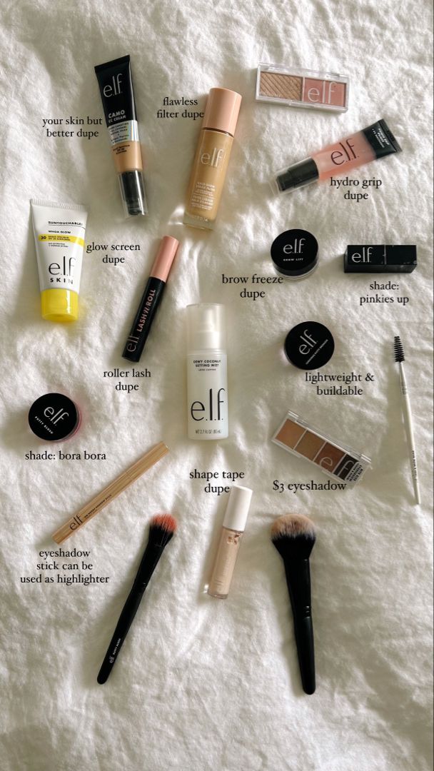 Makeup Staples Products, Makeup Drugstore Products, Staple Makeup Products, Every Day Makeup Products, Simple Drugstore Makeup Routine, Natural Makeup Products Drugstore, Drugstore Makeup For Dry Skin, Clean Makeup Products Drugstore, Good Concealer Drugstore