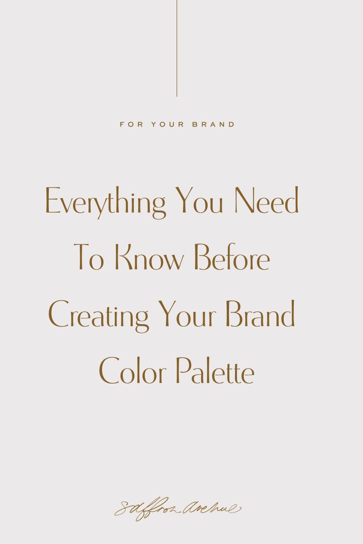 a white and gold cover with the words everything you need to know before creating your brand color palette