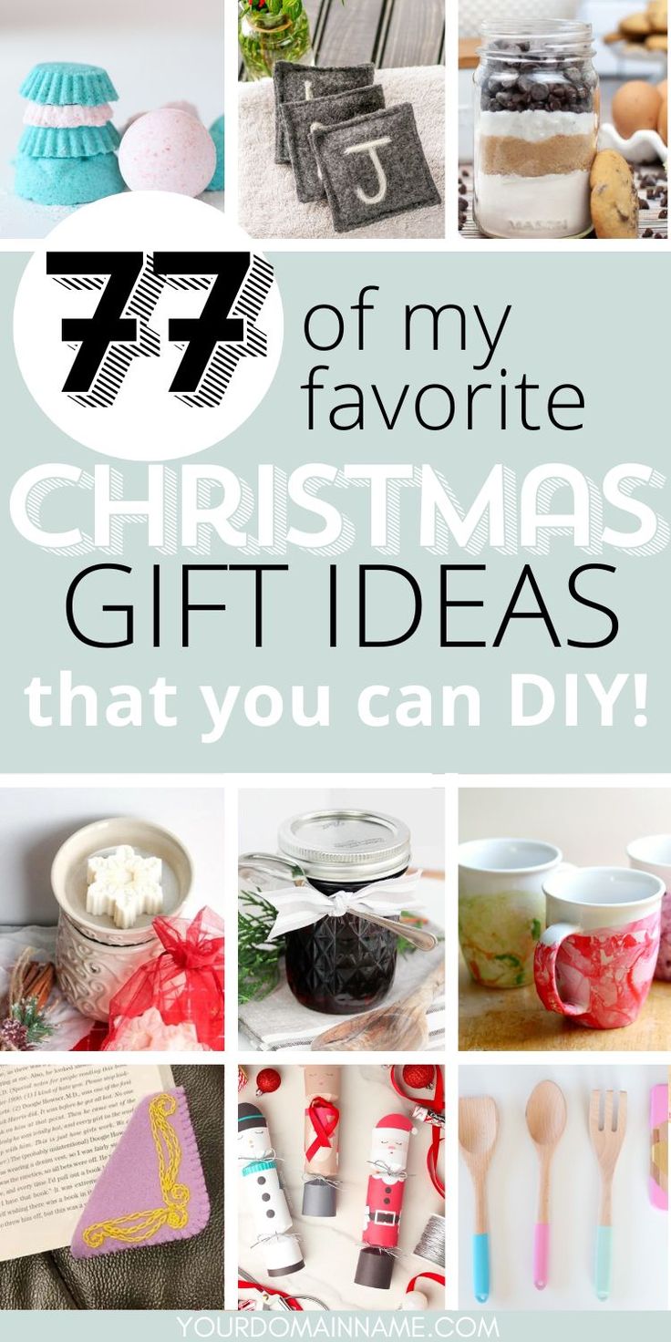 christmas gift ideas that you can diy with the text 7 of my favorite christmas gifts