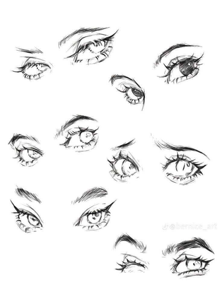 the eyes are drawn in different ways