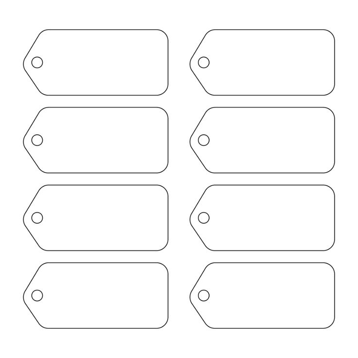 blank labels with space for text to be placed on the back of each label,