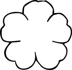 the outline of a flower is shown in black and white