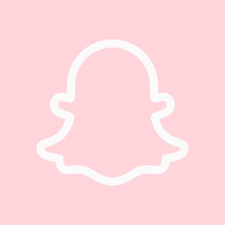 a white snap icon on a pink background