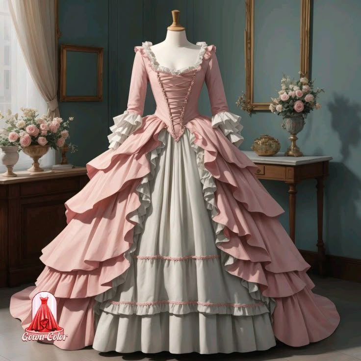 Southern Belle Wedding Dress, Victorian Dress Gown, Beautiful Gown Designs, Victorian Ball Gowns, Junk Kouture, Victorian Era Dresses, Era Victoria, Dress References, Era Dresses