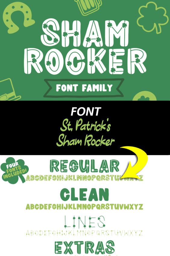 Shamrocker St. Paddy's Day Font Manly Fonts, Girly Fonts, Chalkboard Fonts, Tattoo Fonts Cursive, Free Handwritten Fonts, Business Fonts, Disney Font, Pretty Fonts, Print On Demand Products