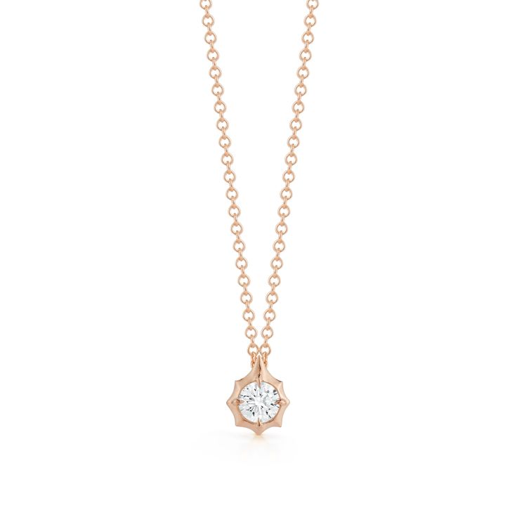 The Sophisticate Pendant is a perfect necklace to highlight the little accomplishments in life from anniversaries to work promotions. This solitaire diamond necklace features a single round brilliant-cut diamond elegantly hanging on an adjustable ball chain. Handcrafted in 18-karat gold Available in yellow gold, rose gold and white gold Diamond: 0.15 total carat weight Adjustable Chain: 18 inches Made in New York STYLE JX4069P/RND The Sophisticate, Solitaire Diamond Necklace, Diamond Necklace Simple, Bespoke Engagement Ring, Gold Ear Cuff, Diamond Solitaire Necklace, Heart Shaped Diamond, New York Style, Solitaire Diamond