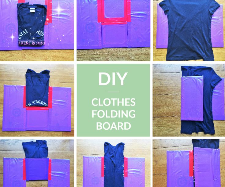 the instructions for how to make clothes folding board