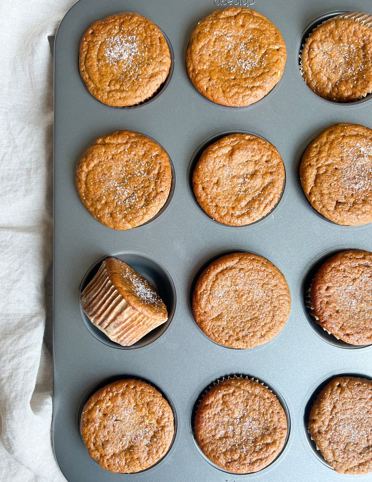 muffins and cupcakes in a baking pan