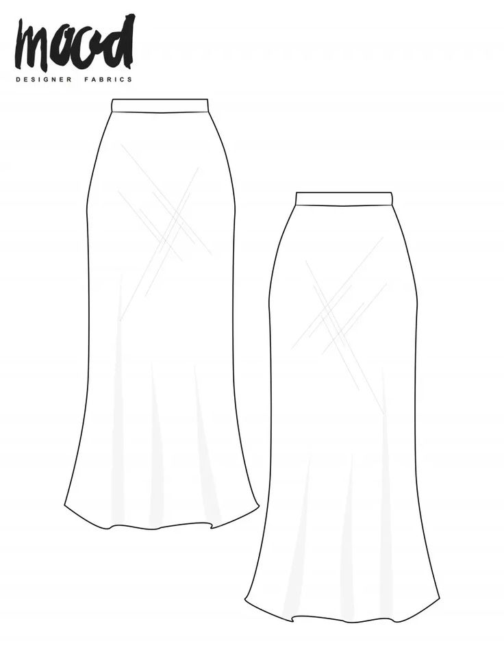 the front and back view of a women's skirt