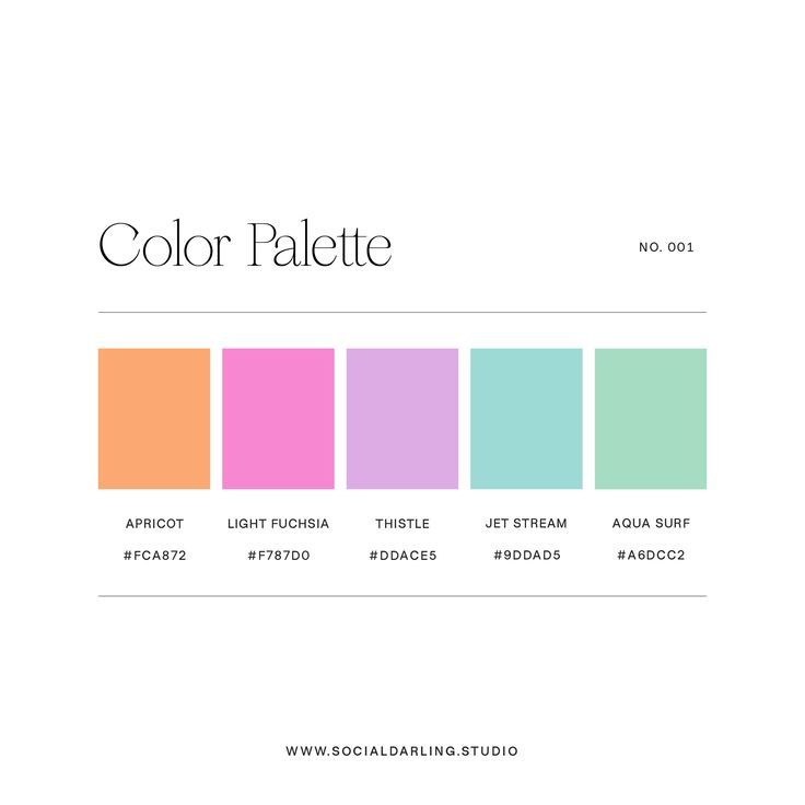 the color palette is shown with different colors