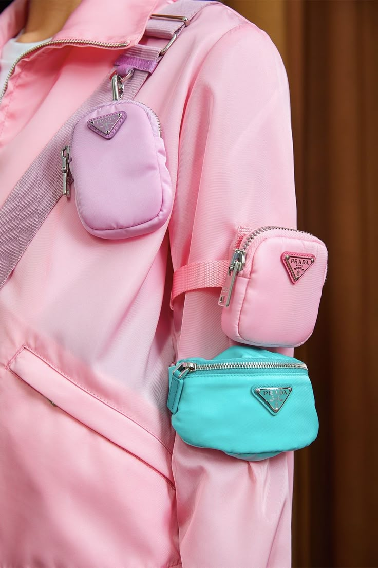 Prada Bag Aesthetic, Prada Bag Saffiano, Pastel Bags, Chinese Valentine's Day, Bag Prada, Prada Bags, Bags Aesthetic, Bucket Hats, Fashion Details