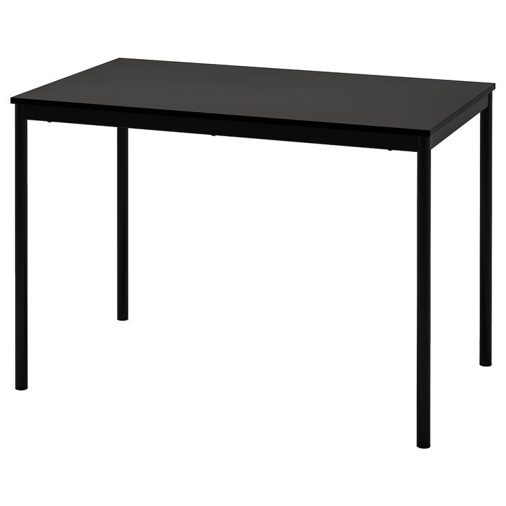 a black table on a white background with no one at it's top or legs