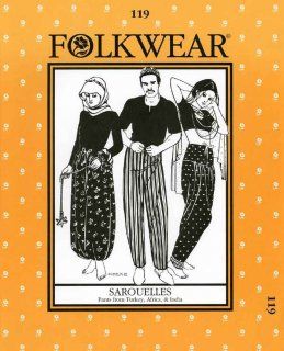 the front cover of folkwear, featuring two women in black and white patterned pants