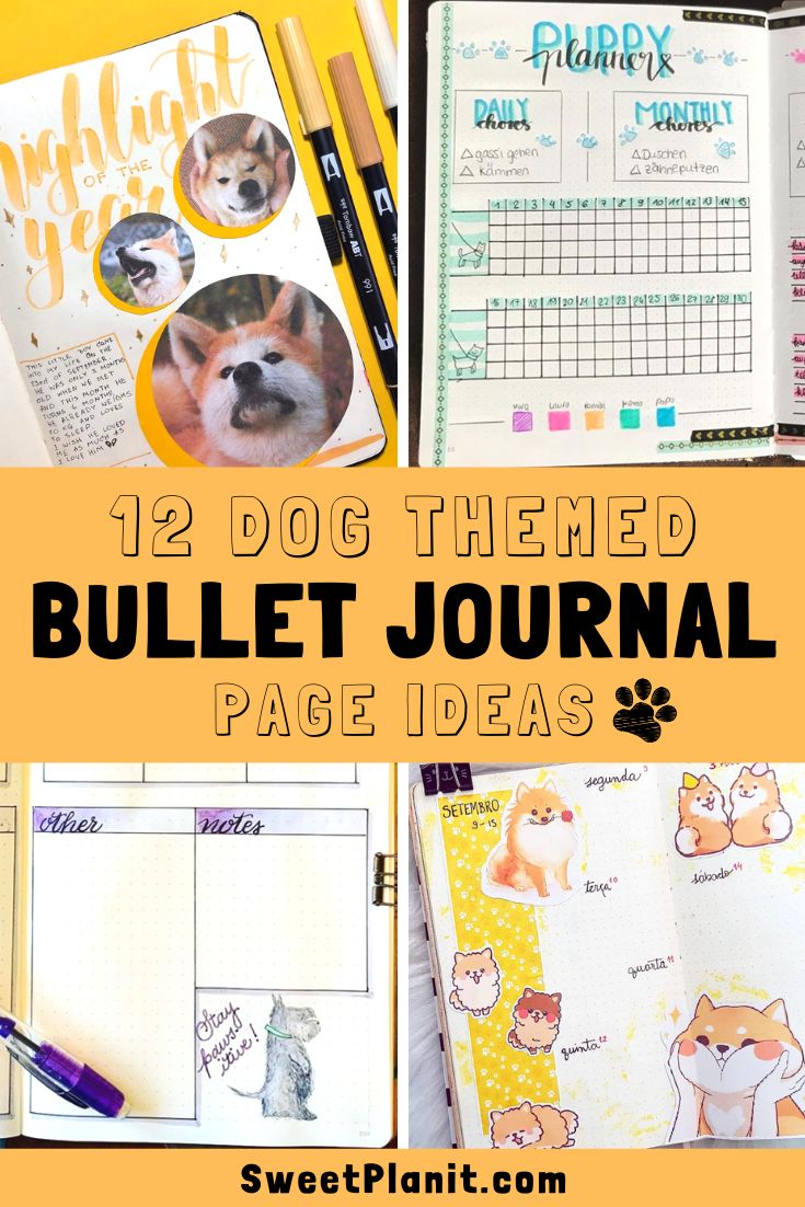 Hey Dog Lovers! Add some puppy passion to your bullet journal page spreads with these cute dog themes. There are weekly spreads, cover pages, trackers, and puppy wellness planners. #dog #puppy #bulletjournal #bulletjournaldog #themes Cute Dog Doodles, Bujo 2023, Dog Doodles, Monthly Ideas, Girls Lounge, Bullet Journal Page Ideas, Journal Page Ideas, How To Bullet Journal, Bullet Journal Page