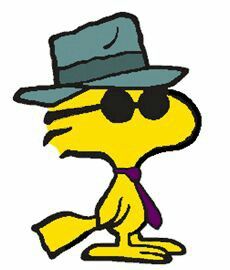 a cartoon character wearing a hat and tie