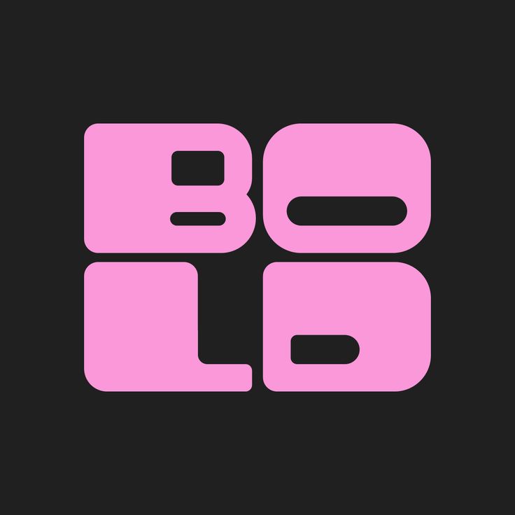 the letter b is made up of pink and black letters on a black background,