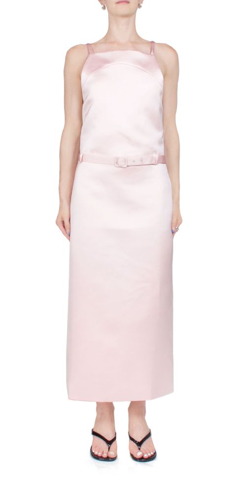 The Sandy Liang Jasper Dress is a must-have for any elegant occasion. Crafted from gorgeous soft pink satin, this maxi dress features thin straps and a high square neckline for a chic and sophisticated look. The belted silhouette adds a flattering touch to this stunning evening dress. Details: Color: Pink 100% Polyester Double faced satin fabric Zip closure at back Belted silhouette Vendor Code: F24D354-F062 Fits true to size Model is 5ft 5in and is wearing a size 2 Sandy Liang, Sea Ny, Favorite Daughter, Cute Jeans, Mom Sweatshirt, Hair Fragrance, Womens Size Chart, Engineered Garments, Pink Satin