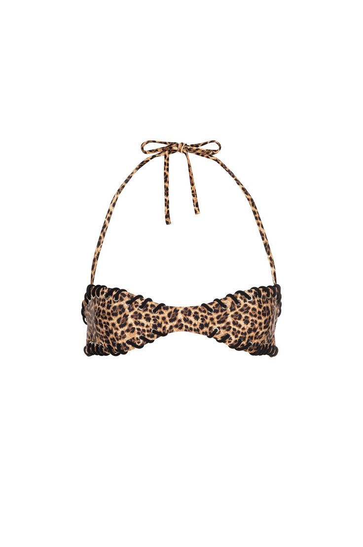 RIO BIKINI TOP LEOPARD Coastal Bathing Suits, Classy Swimwear Bikinis, Swimsuit Top Outfit, 2025 Swimwear Trends, Miami Bathing Suits, Cool Bathing Suits, 2000s Bathing Suits, Edgy Swimsuit, Grunge Swimsuit