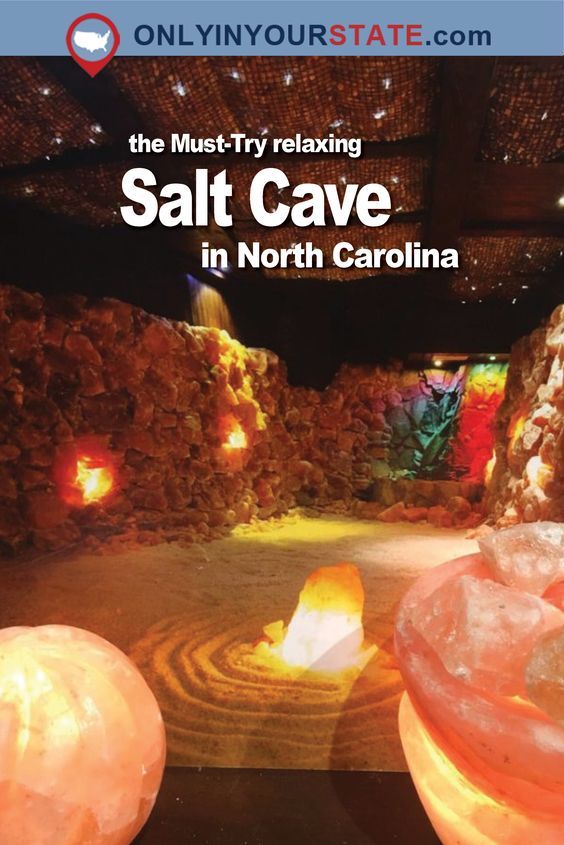 an advertisement for salt cave in north carolina