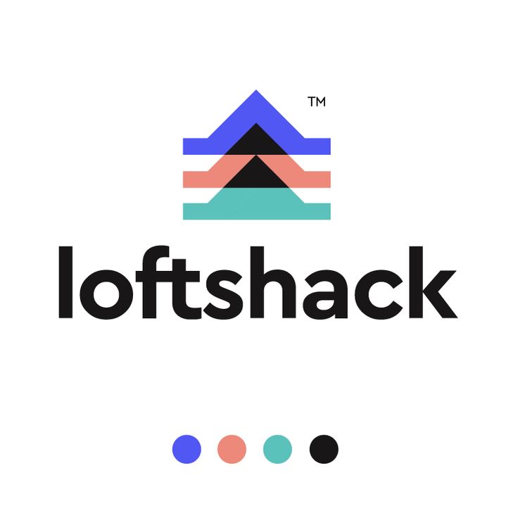 the loftshack logo is shown in black and white, with different colors on it