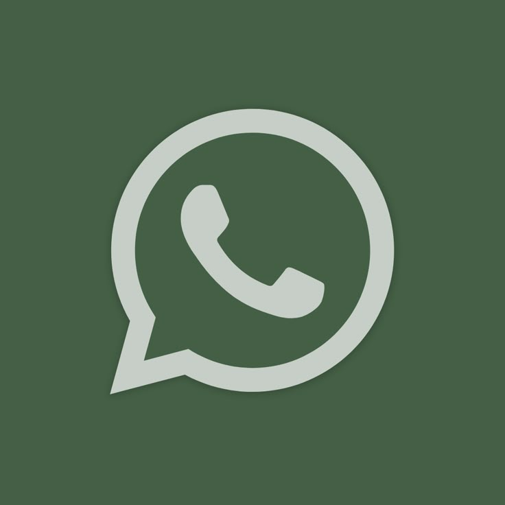 the whatsapp icon is shown in white on a green background