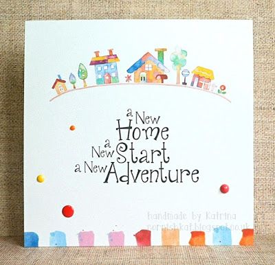 a new home is a new start at a new adventure by kahrina handmade greeting card