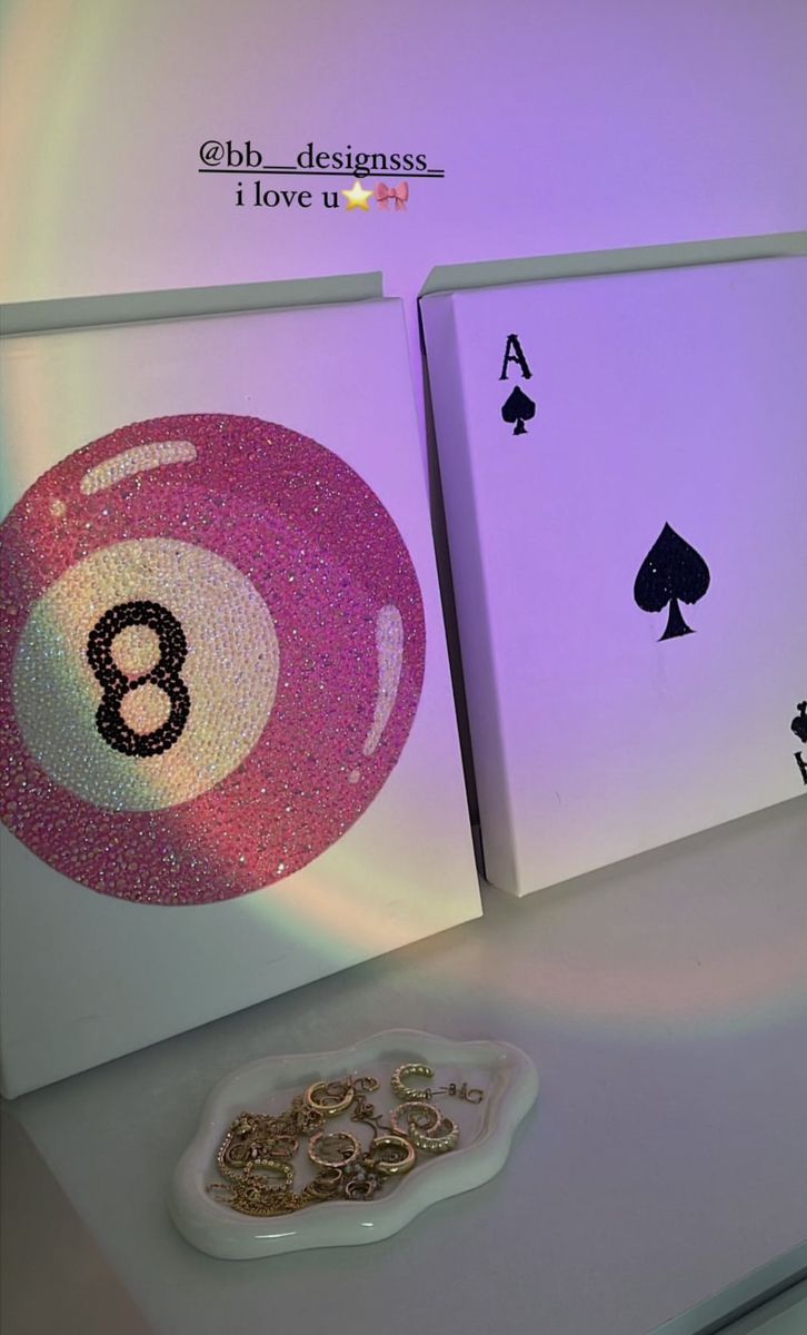 two cards with the number eight on them