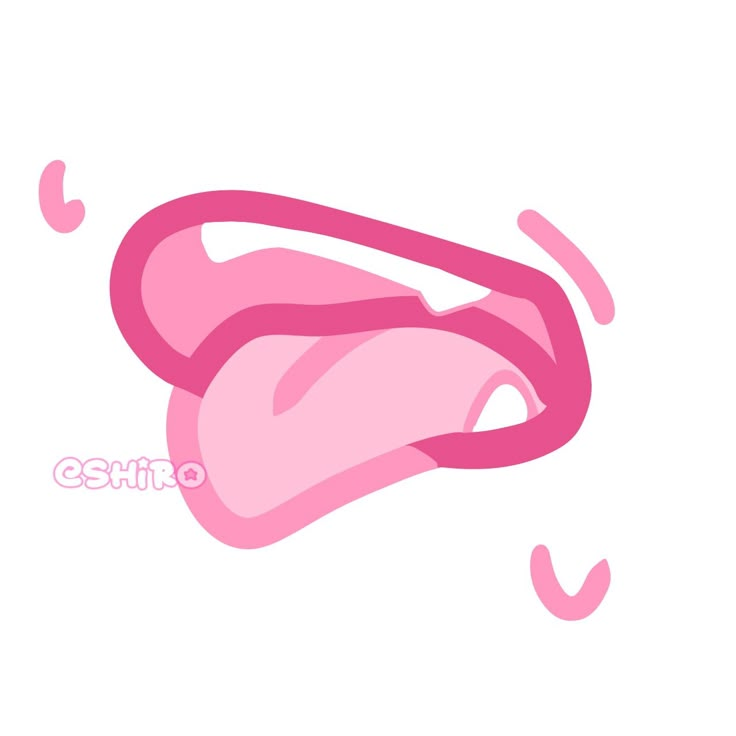 a pink object with its mouth open and the word esttro on it's side