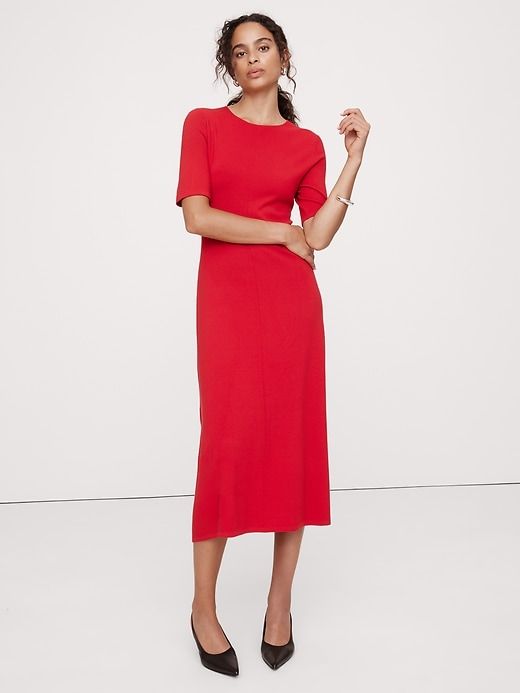 Milano Sweater Dress | Banana Republic Red Sweater Dress, Sharp Dressed Man, Design Center, Perfect Woman, Skirt Outfits, Cocktail Dress Party, Fit & Flare, Elegant Dresses, Knit Dress