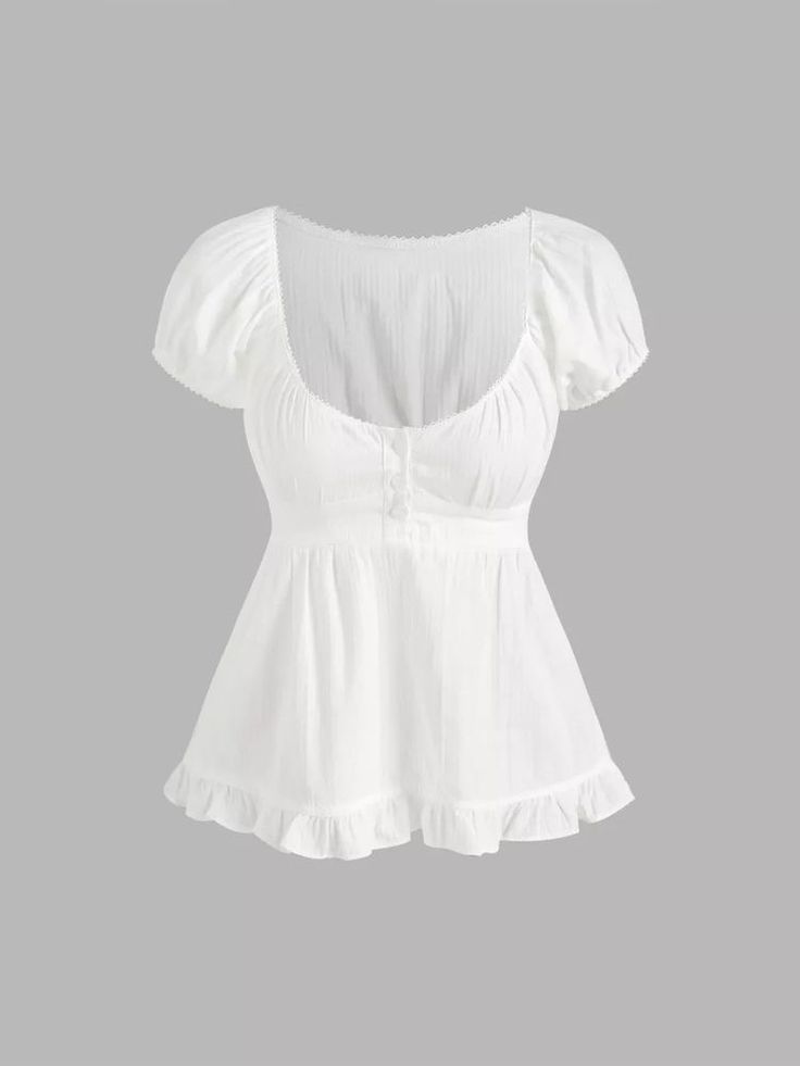 Jason Dilaurentis, Babydoll Blouse, White Blouse, Dream Clothes, Club Dresses, Tops For Women, Retro Dress, Blouse Top, Look Cool