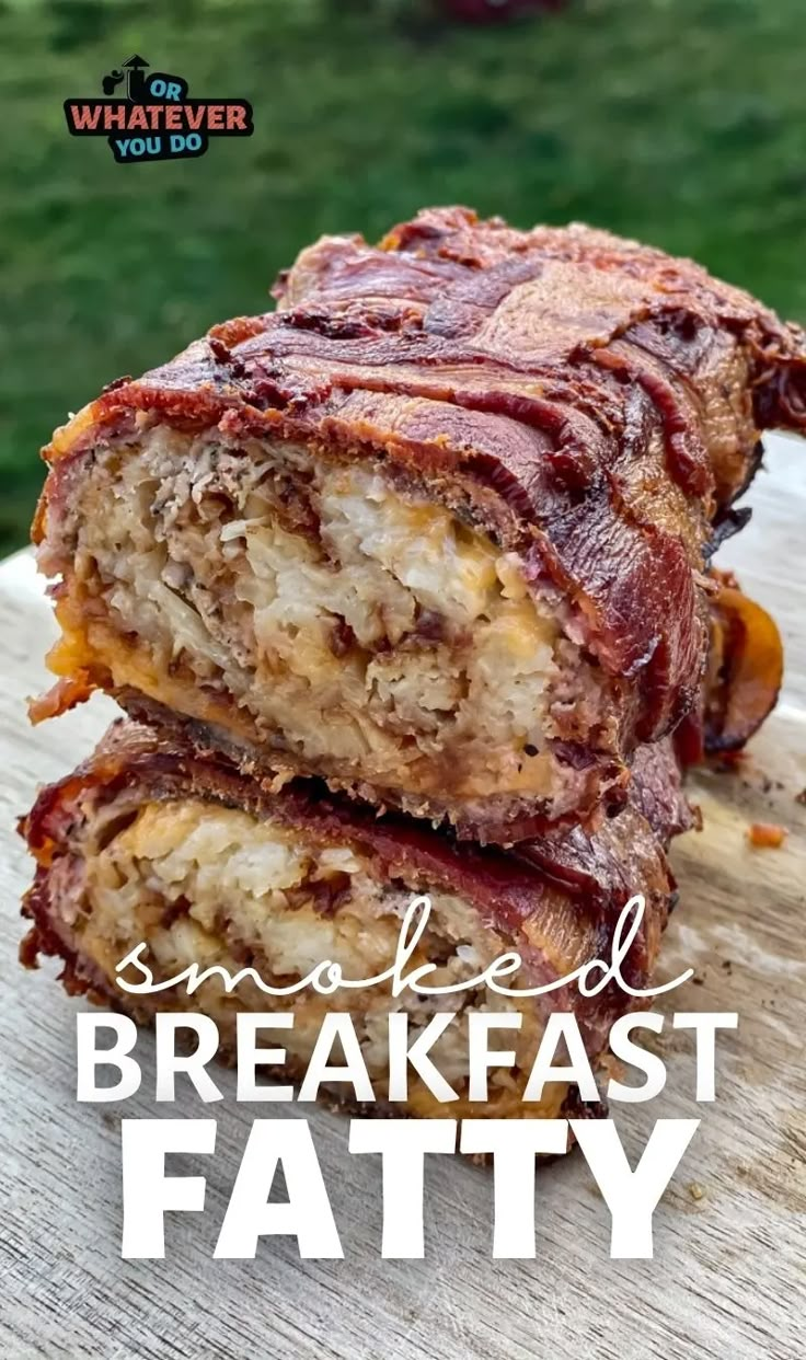 Amazing Smoker Recipes, Breakfast Fatty, Butter Swim Biscuits, Swim Biscuits, Bacon Weave, Pellet Smoker Recipes, Smoked Recipes, Outdoor Cooking Recipes, Crispy Hashbrowns