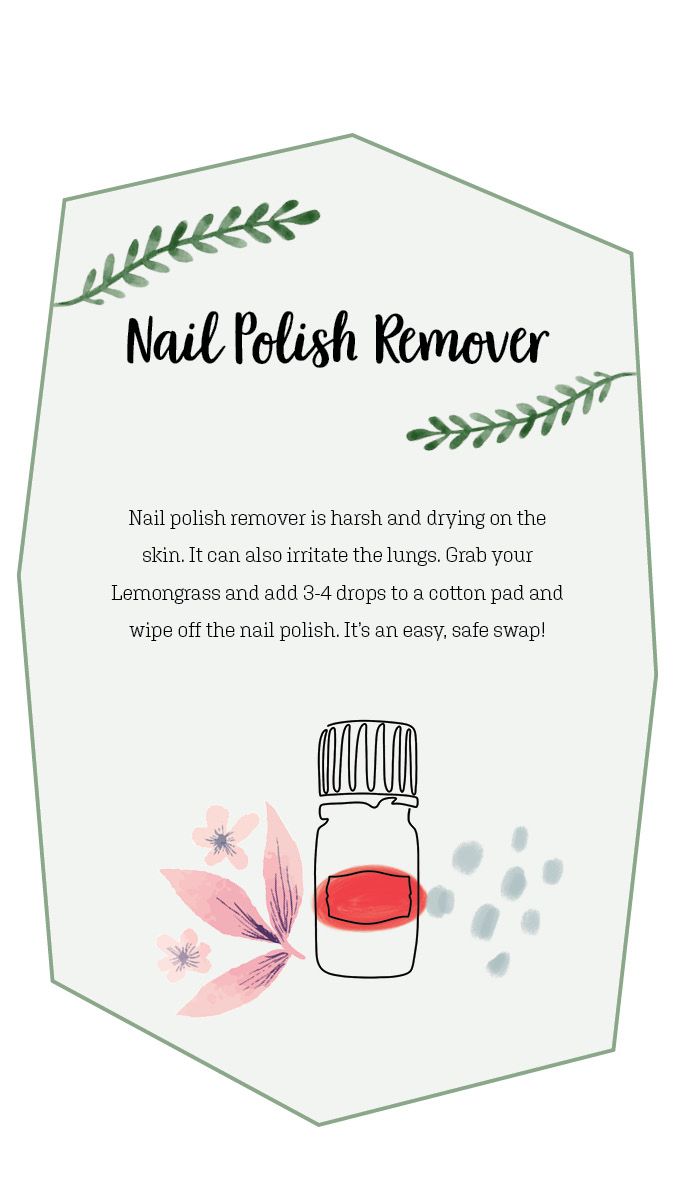 Diy Nail Polish Remover, Essential Oil Hacks, Essential Oil Diffuser Blends Recipes, Young Living Essential Oils Recipes, Lemongrass Oil, Diy Nail Polish, Essential Oils Health, Essential Oil Diffuser Recipes, Essential Oil Mixes