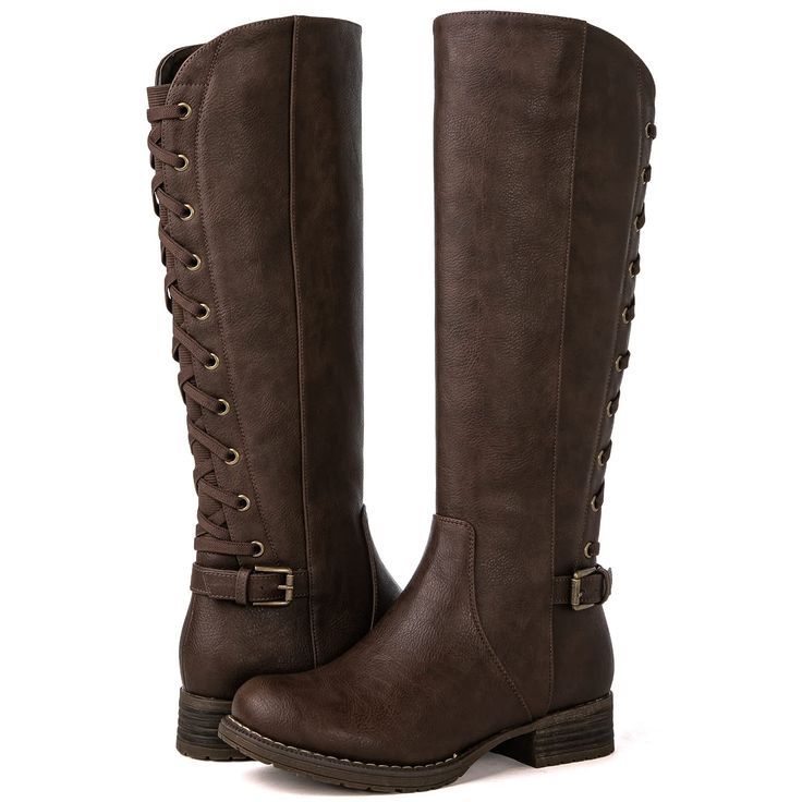 PRICES MAY VARY. 100% Vegan Premium Synthetic Leather Upper: These Globalwin Women’s Riding Boots Are Made Of High Quality Italian Faux Leather, They Provide The Privilege Of Luxury As Well As Up-To-Date Fashion. Built For Comfort All Day Long: Fashion Boots Are Not Just For A Chic Look But Also Need To Be Practical. The Knee High Tall Boots Are Set On Low Heels. TPR Sole,With Cushioned Footbed And Perfect Amount Of Padding, You Will Be Able To Walk All Day Long With Ease In Comfort. Versatile Style: These Long Boots Can Match Anything In Your Wardrobe. Wear Yours With Skirt Or Jeans Perfect For Fall And Winter Season. Cool And Practical Ladies' Boots: Full Length Zip Makes Them Easy To Slip On And Off. Globalwin Women’s Knee High Motorcycle Riding Winter Boots Are Modeled On Equestrian St Womens Boots For Fall, Long Brown Leather Boots, Winter Tall Boots, High Fashion Boots, Chocolate Brown Boots, Tall Winter Boots, Knee High Boots Flat, Low Heel Boots, Fall Boots