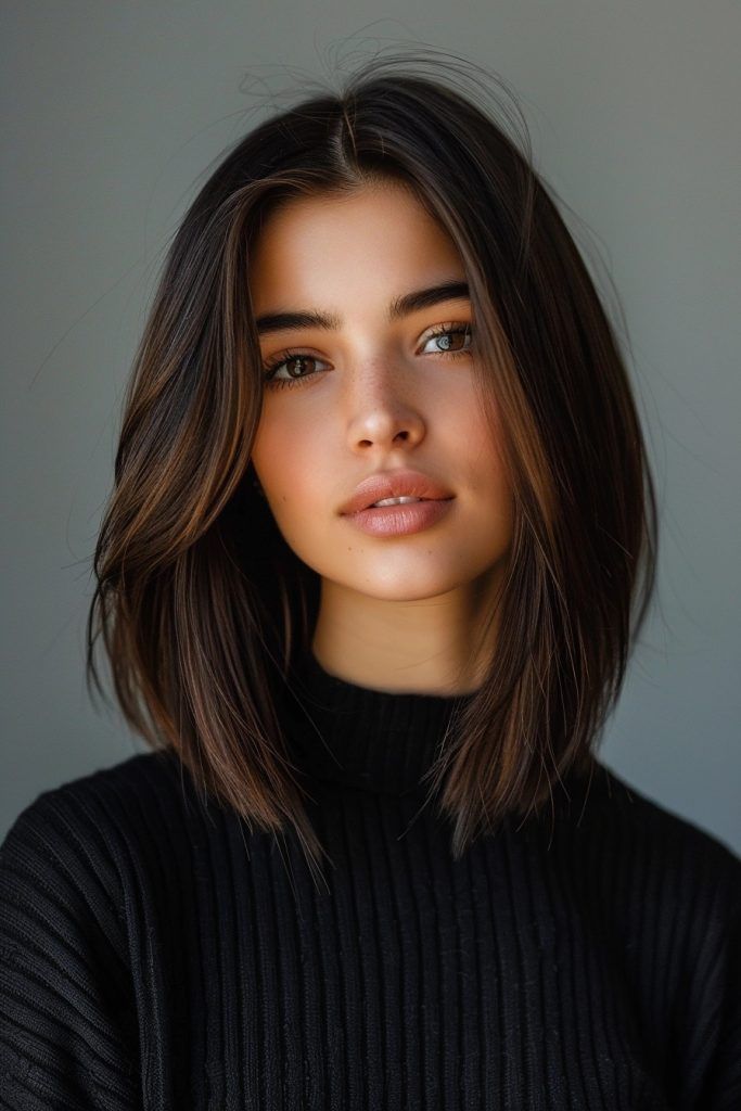 40 Hairstyles for Straight Hair to Make You Stand Out 6 Few Hair Haircut, Long Short Bob Hairstyles, Shoulder Cut Hairstyles, Long Bob With Long Layers, Bob Cut Long Hair, Sleek Shoulder Length Hairstyles, Straight Cut Short Hair, Long Bob Cuts For Women, Haïr Cut Straight Hair