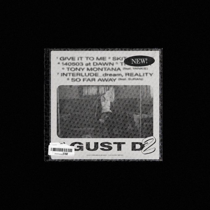 an advertisement for the new tv show gust d is displayed in front of a black background